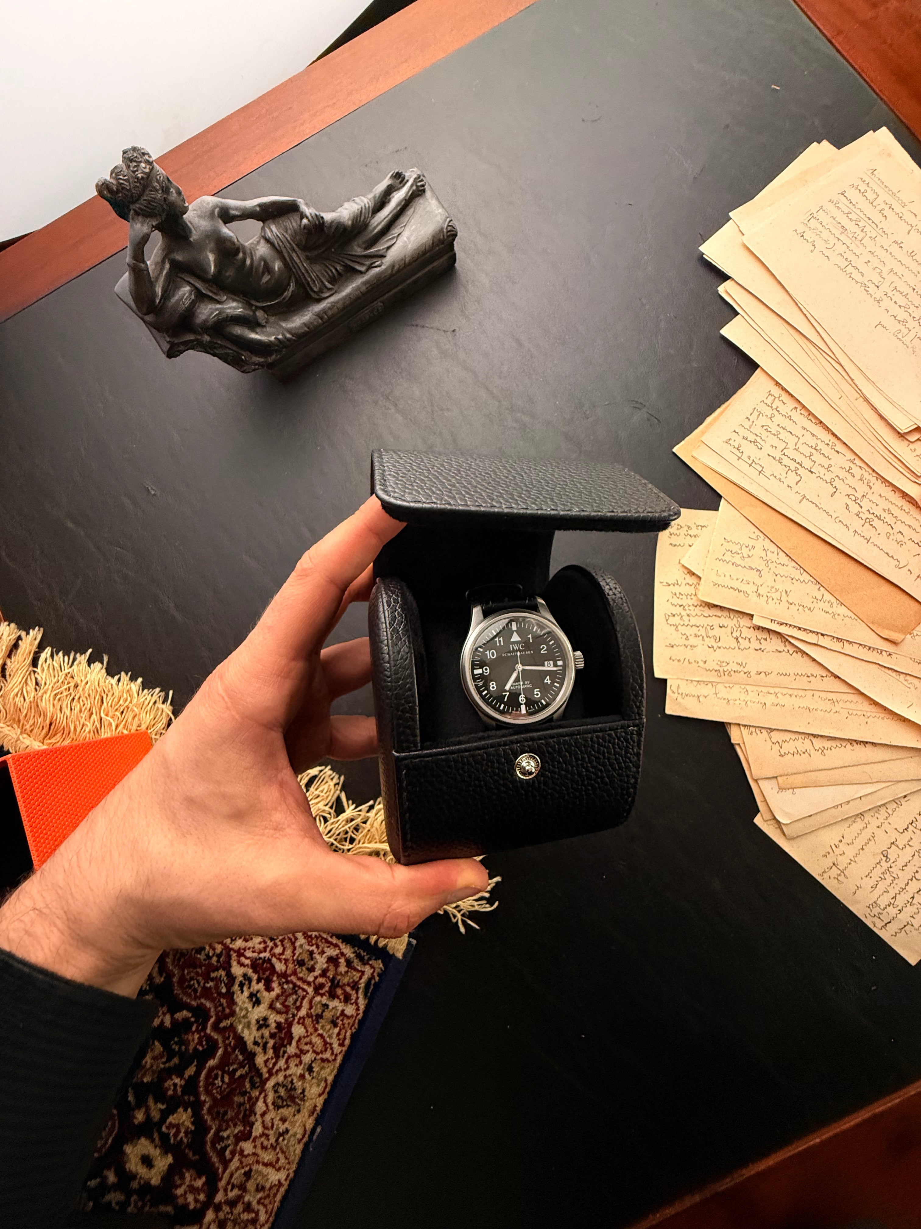 Italian Leather Watch Case — The Traveler's Essential