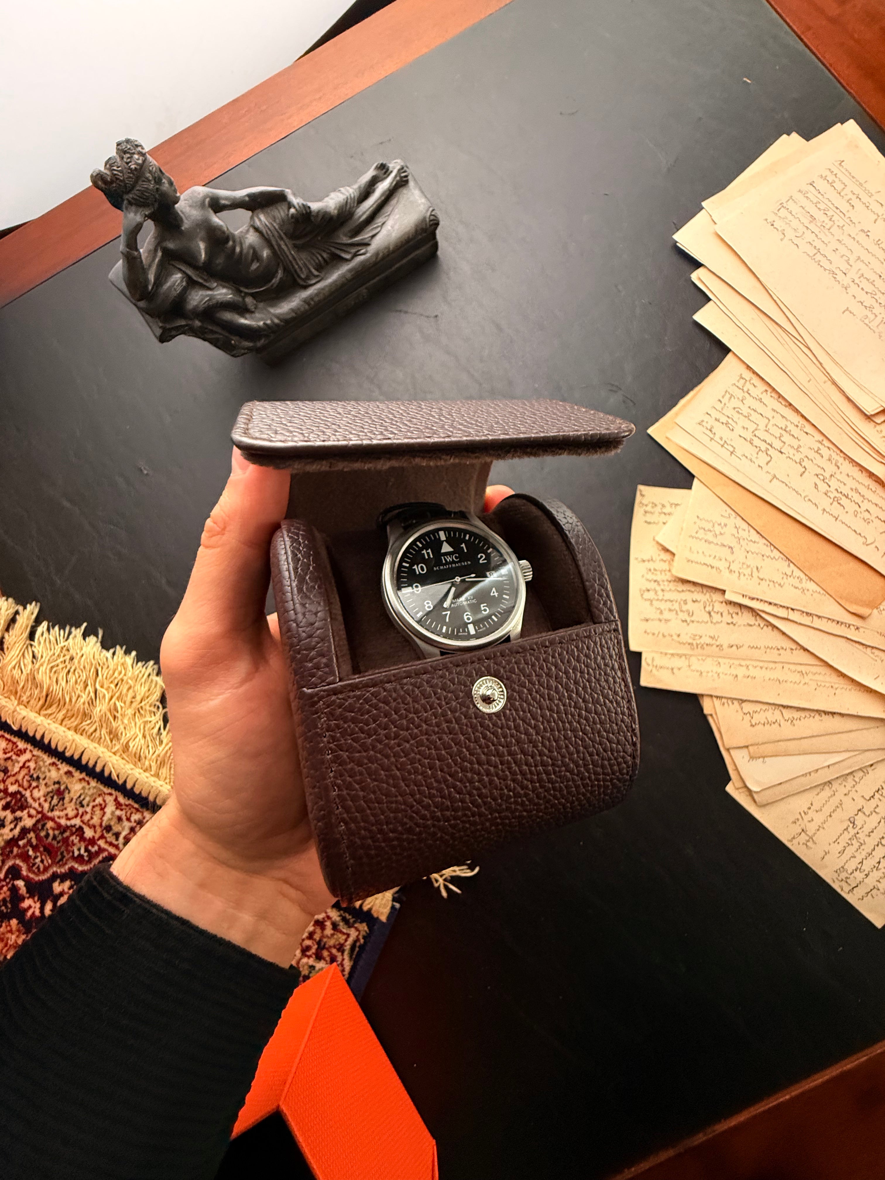Italian Leather Watch Case — The Classic Traveler