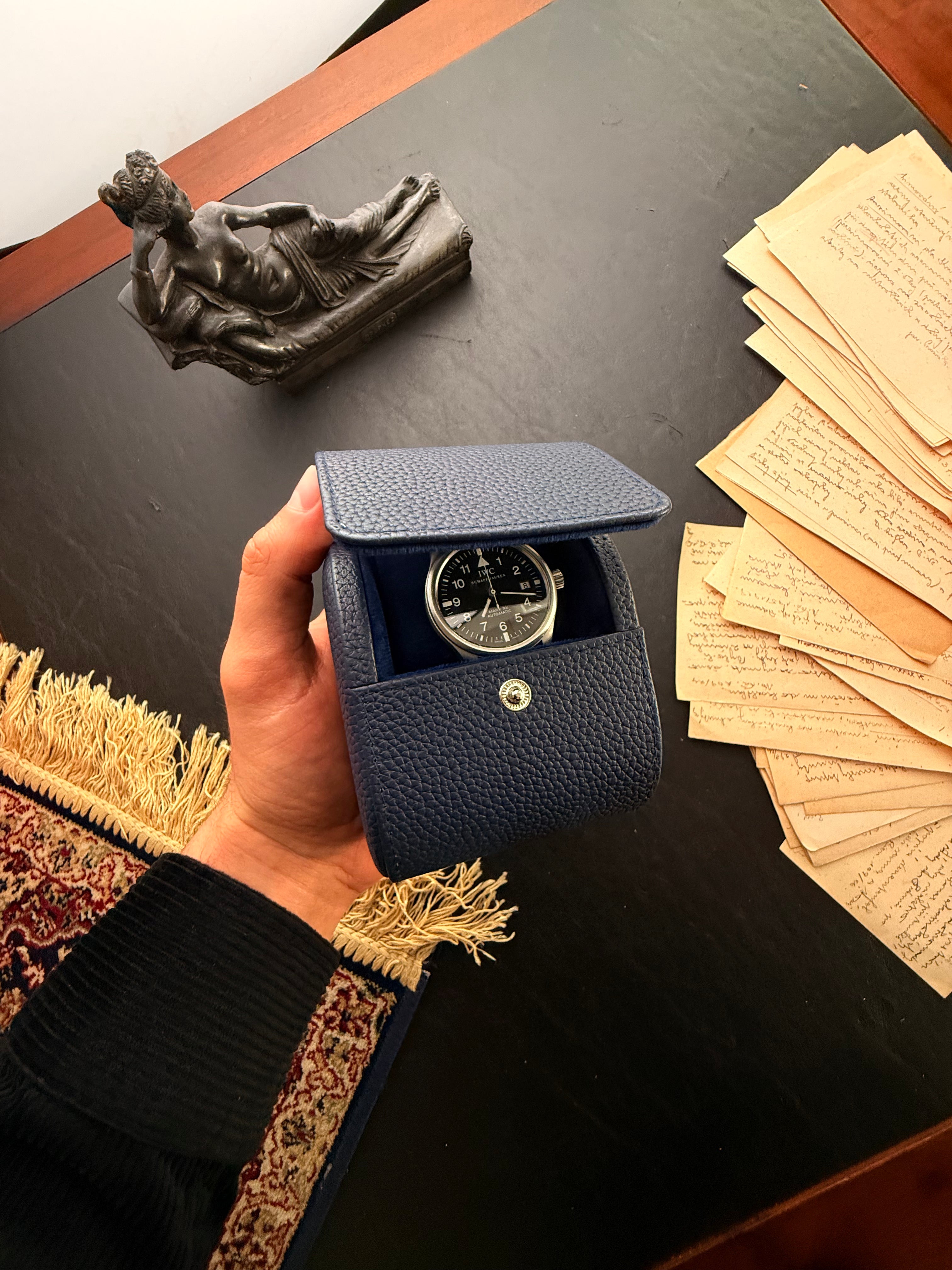 Italian Leather Watch Case — The Royal Traveler