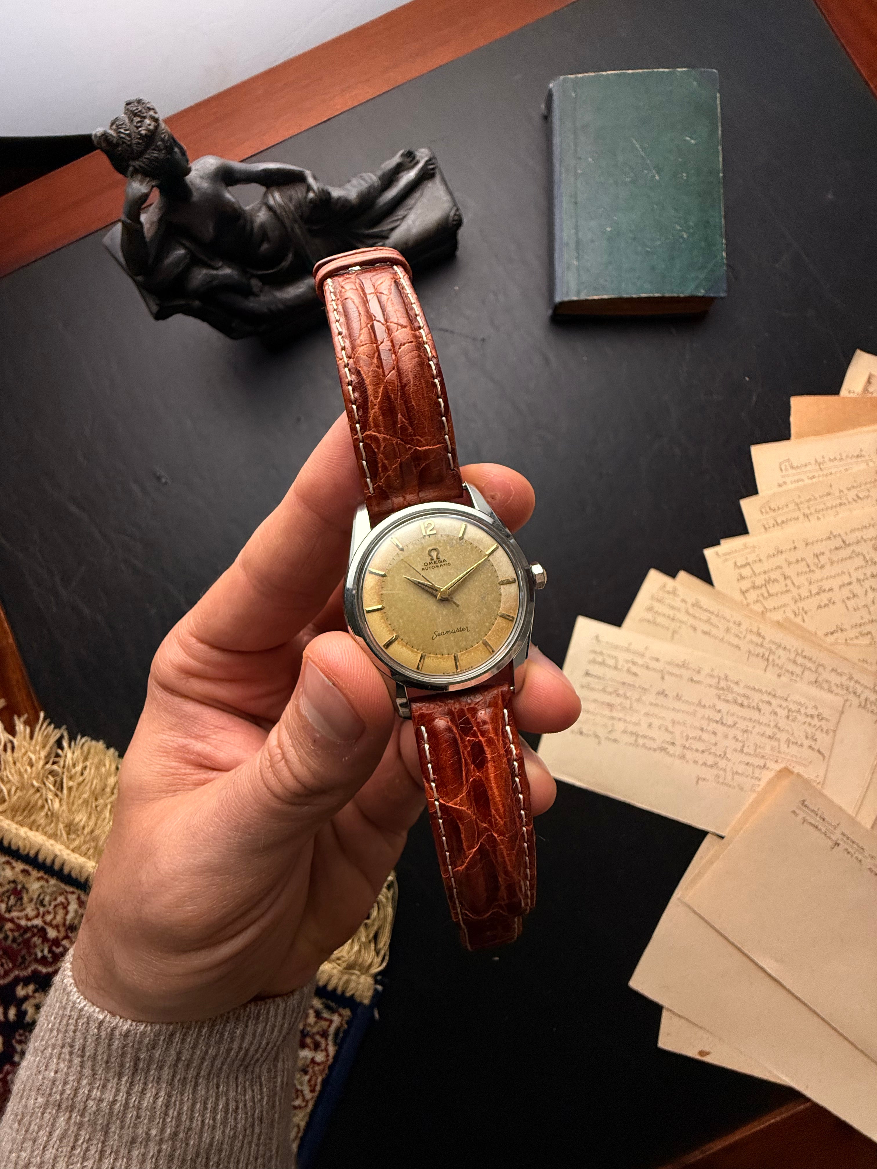 Omega Seamaster Automatic — "Silver & Saffron"