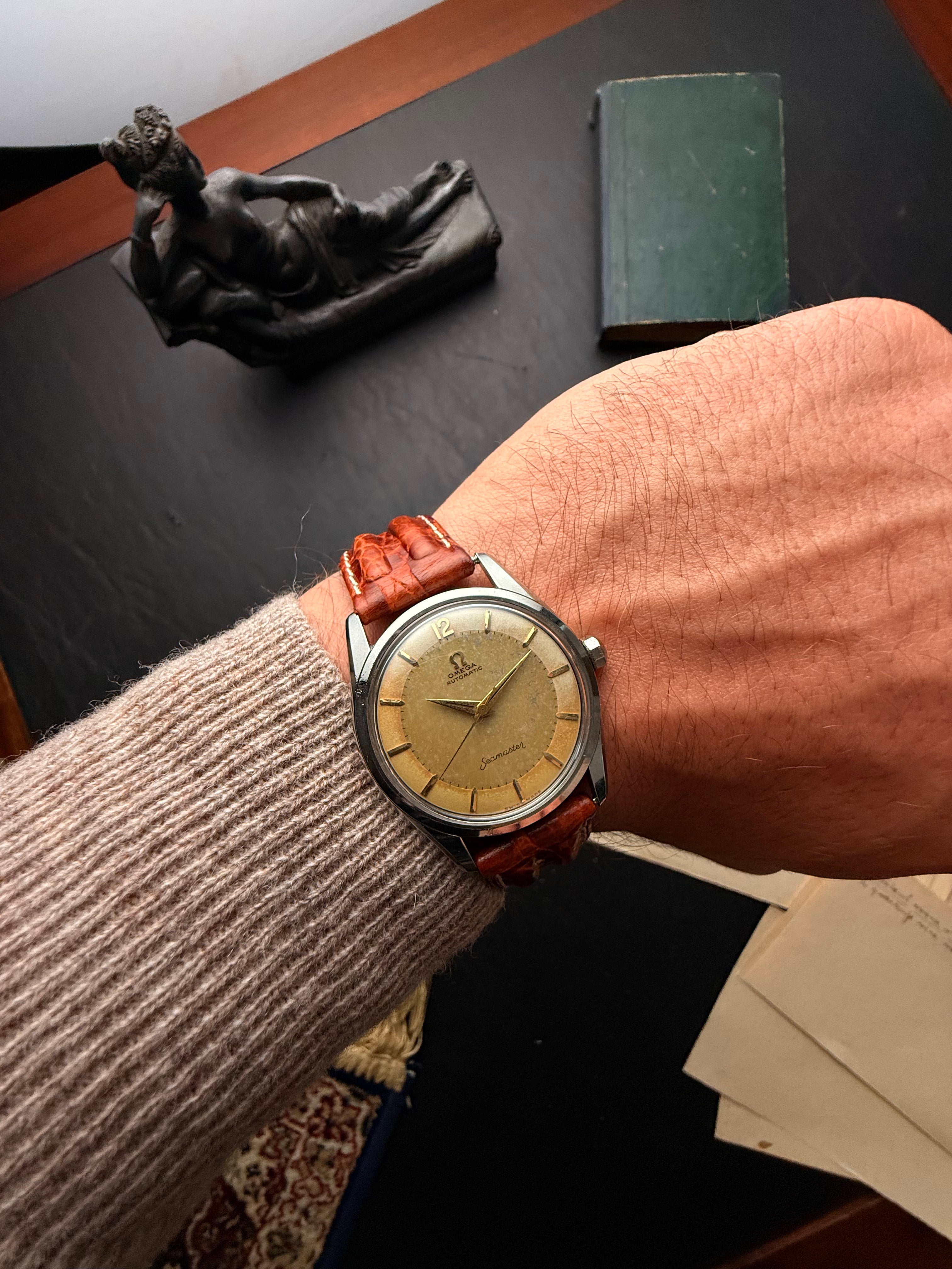 Omega Seamaster Automatic — "Silver & Saffron"