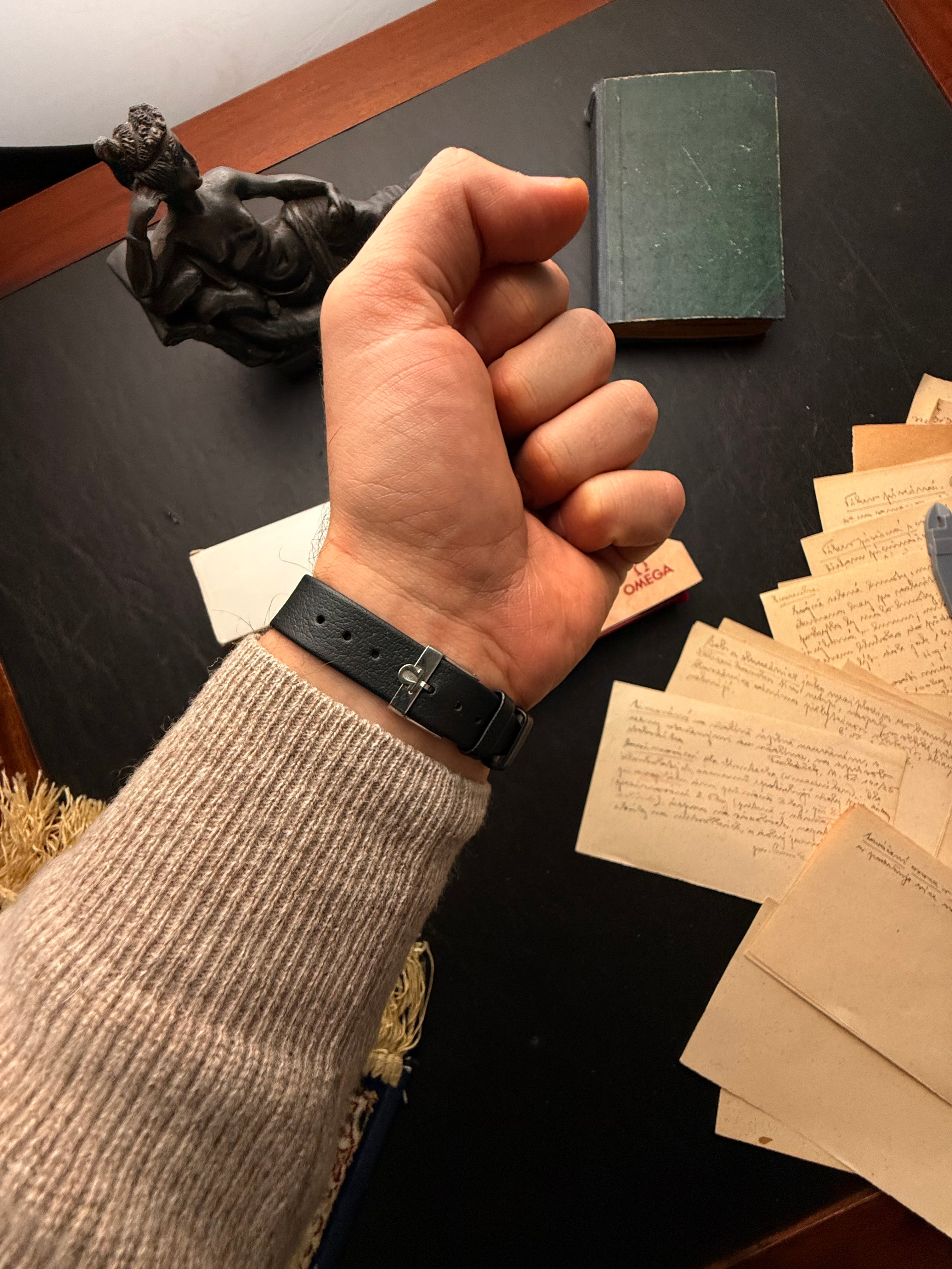 Omega Cushion — Steel Sector Dial